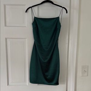 XS Green Spaghetti Strap Dress